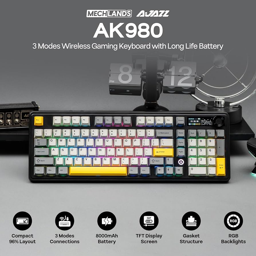 Amazon.com: MechLands AJAZZ AK980 V2 Mechanical Gaming Keyboard