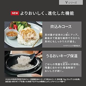 Amazon | パナソニック 炊飯器 5.5合 最高峰モデル ビストロ 匠技AI 加