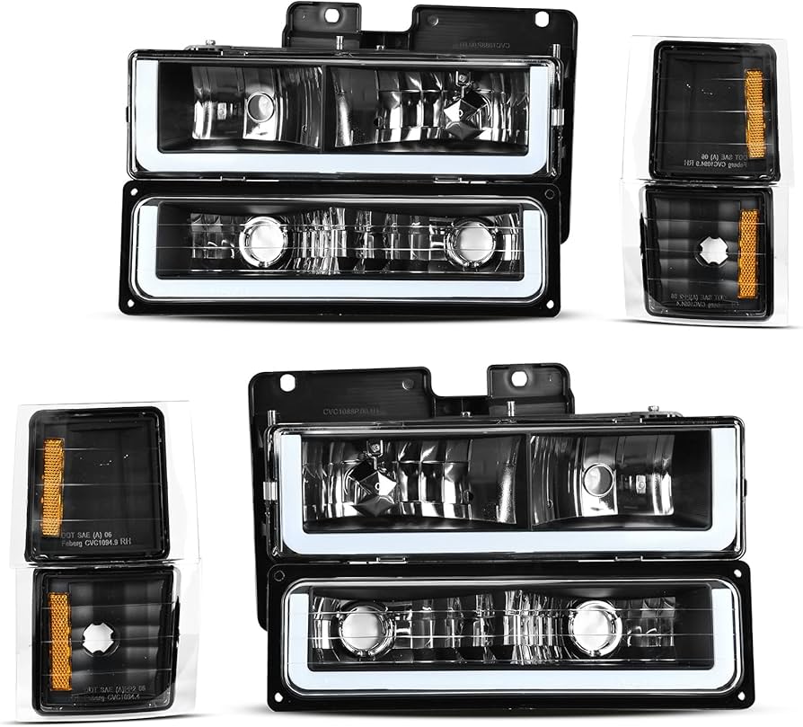 Amazon | DWVO LED DRL ヘッドライトアセンブリ 1994 1995 1996 1997