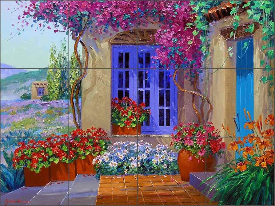 Southwest Tile Backsplash Santa Fe Surprise II by Mikki Senkarik