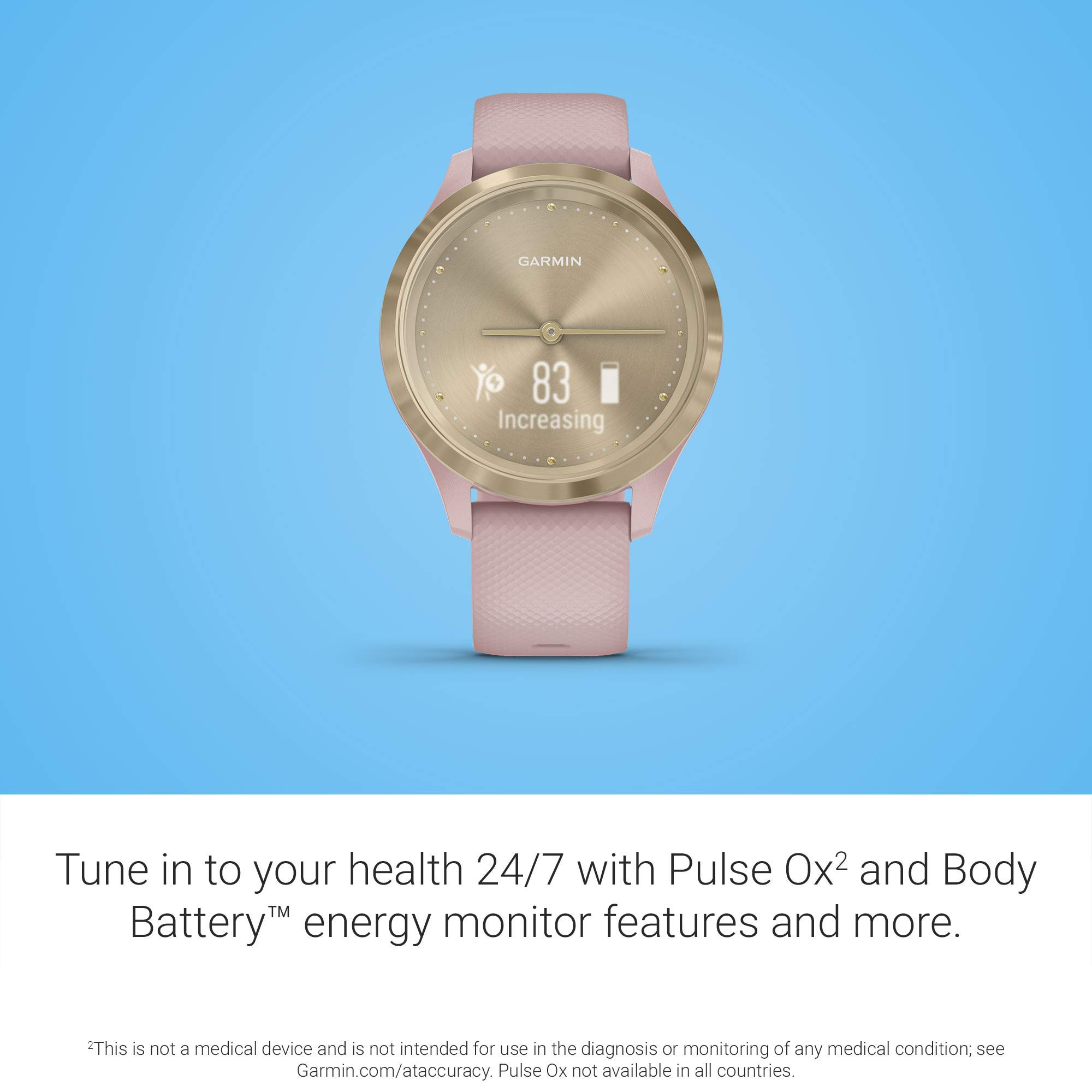 Amazon.com: Garmin vivomove 3s, Smaller-Sized Hybrid Smartwatch