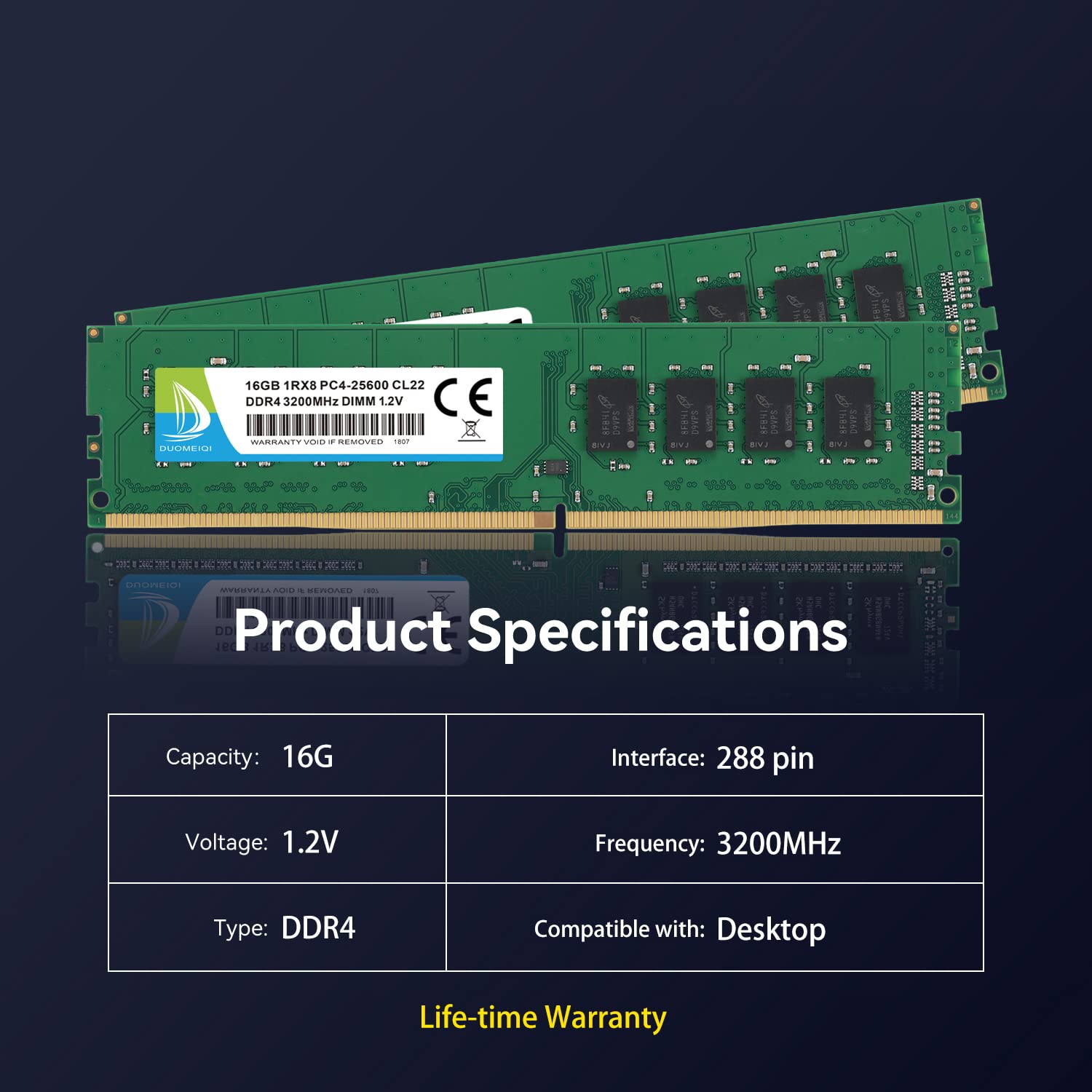 Amazon.co.jp: DUOMEIQI DDR4 RAM 32GB 3200mhz (16GB X 2)、DDR4 3200