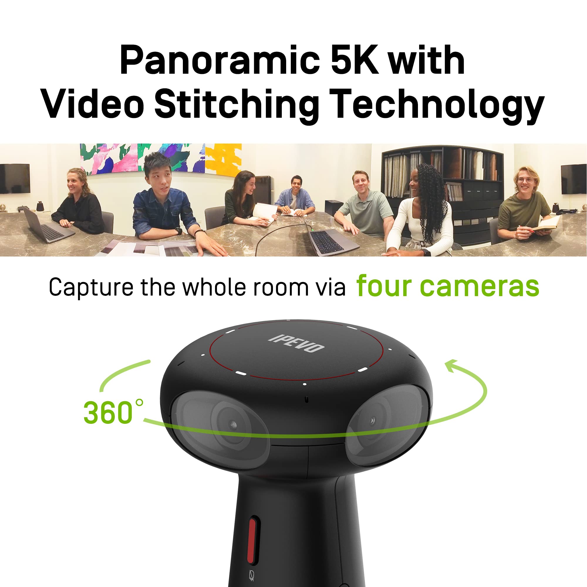 Amazon.com: IPEVO Totem 360, Panoramic 360-Degree Conference