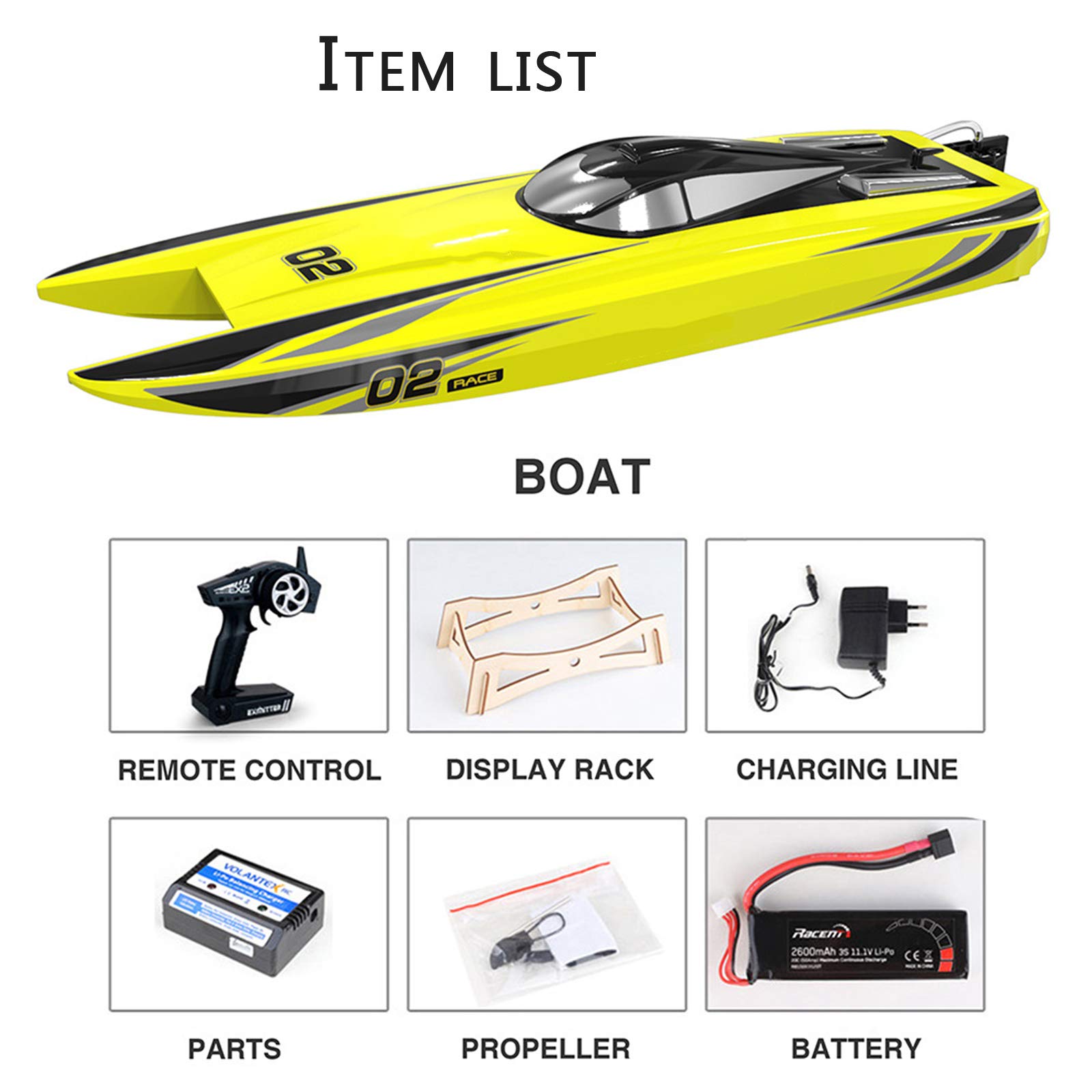 Amazon.co.jp: 超大型高速ラジコンボート（68 km/h +）、ブラシレス