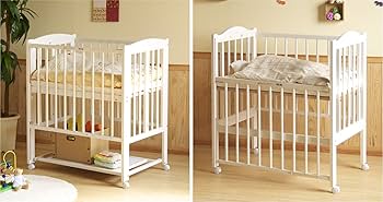 Amazon.co.jp: 日本製ベビーベッド「ミニ ワンタッチハイベッド プチ