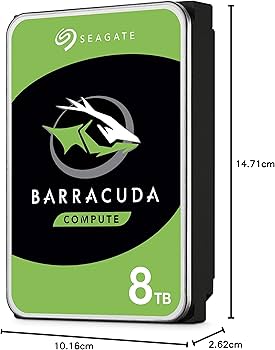 Seagate BarraCuda 8TB Internal Hard Drive HDD – 3.5 Inch Sata 6 Gb