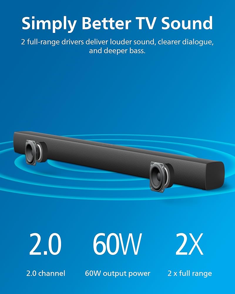Amazon.com: PHILIPS B4208 2.0 Channel Soundbar with Bluetooth