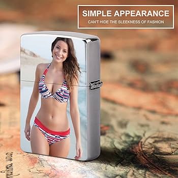 Amazon.co.jp: ジッポライター 外側ケース ビキニの女性 笑顔 Zippo