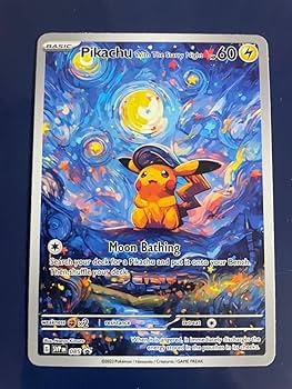 Amazon.co.jp: 海外品 ゴッホ展 ゴッホピカチュウ 観賞用カード : おもちゃ