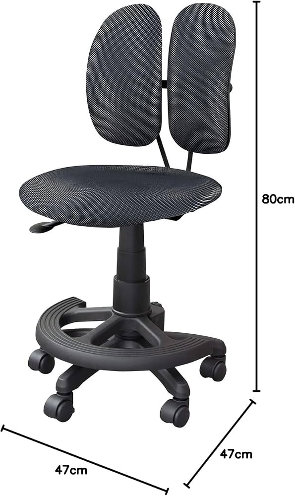 Amazon.co.jp: DUOREST デスクチェア グレー 幅47×奥行47×高さ80-91cm