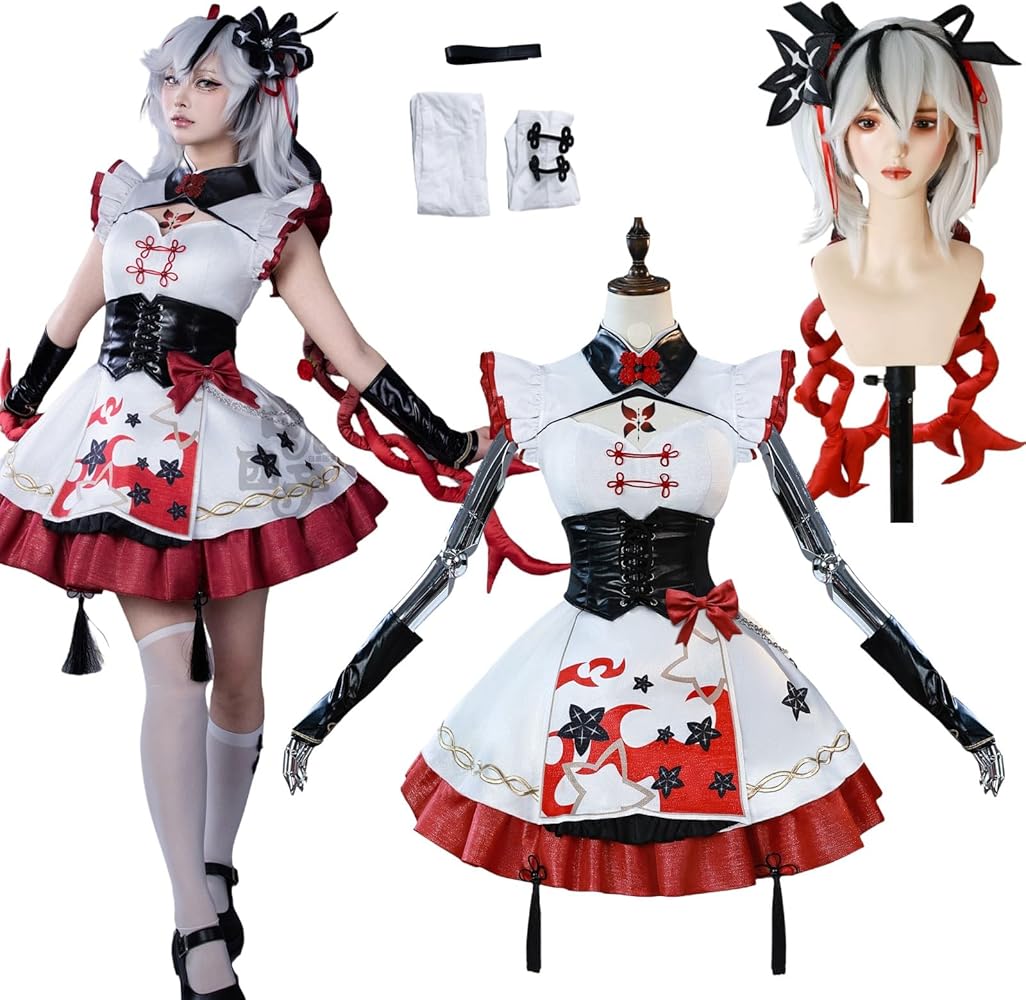 Amazon.co.jp: [Plazhen] 鳴潮 ツバキ 椿 コスプレ衣装セット+ウィッグ