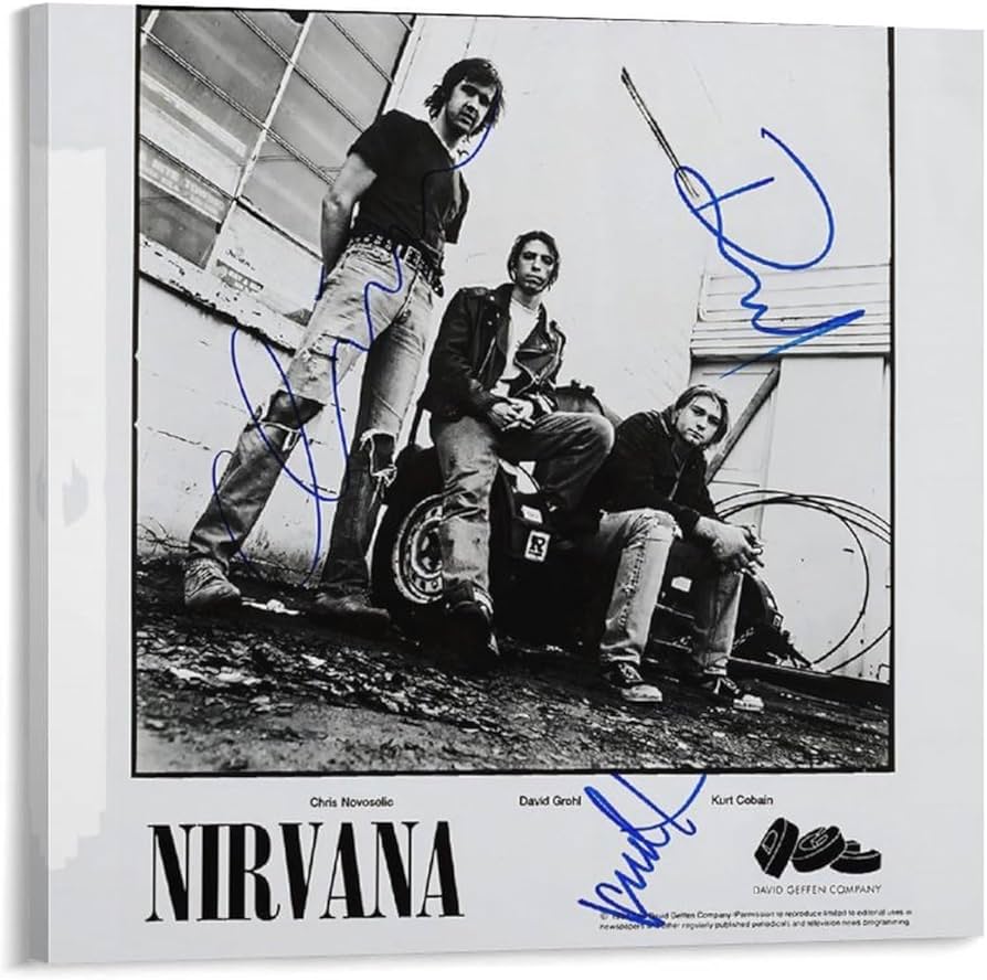 Amazon.co.jp: ニルヴァーナ 直筆サイン入り ポスター ウォールアート