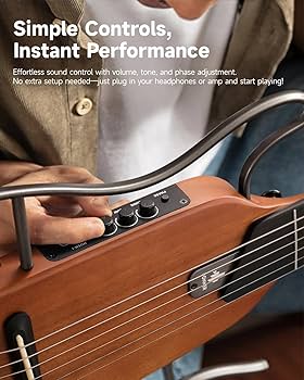 Amazon | Donner サイレントギター 人間工学ネック 静粛性 着脱可能