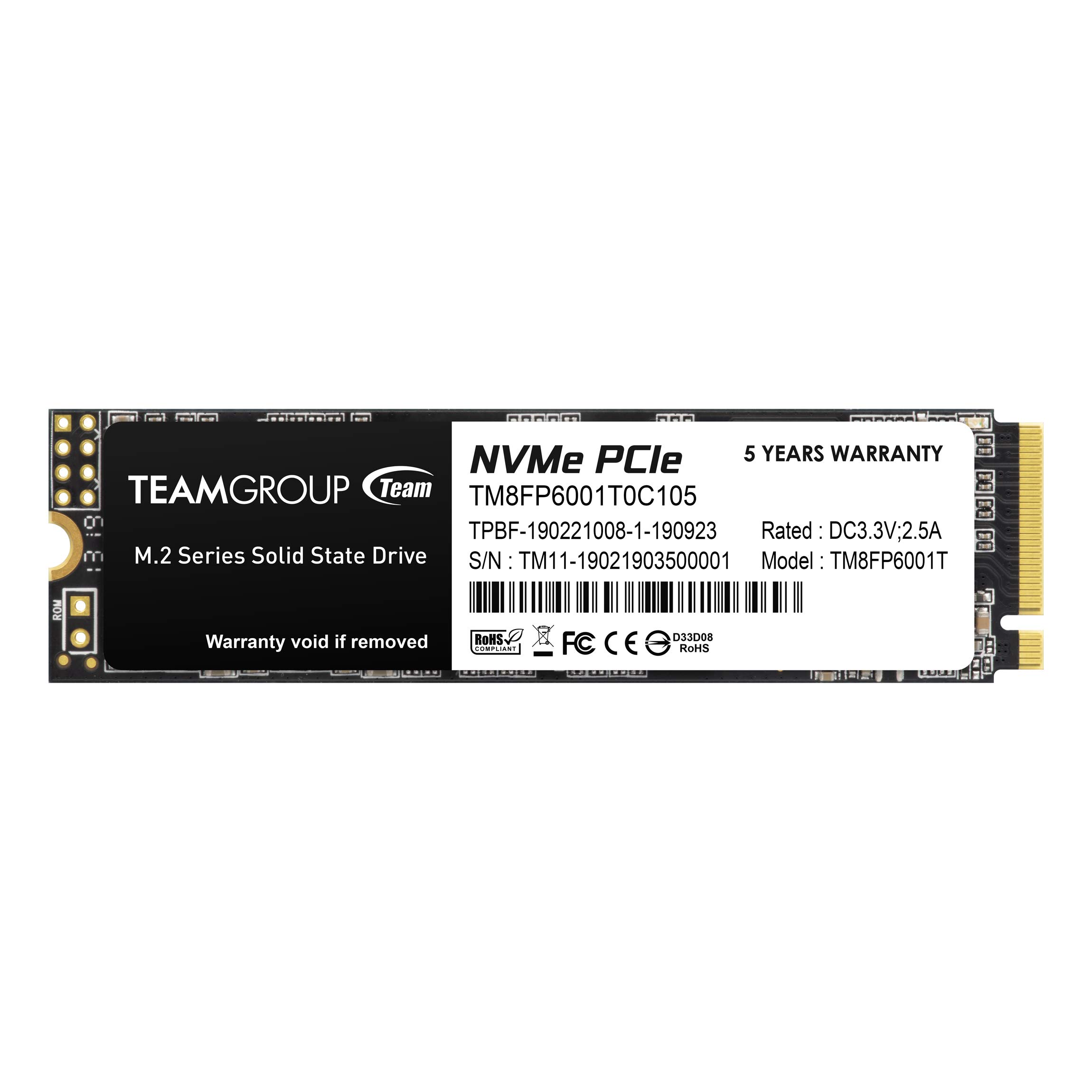 Amazon | TEAMGROUP (旧称 Team) M.2 SSD 1TB 2280 PCIe Gen3x4 MP33