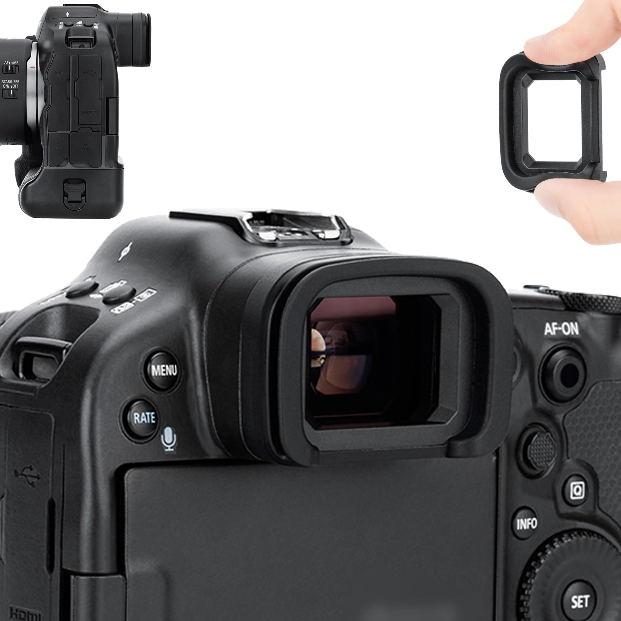 Amazon | JJC アイカップ キヤノン ER-H 互換 Canon EOS R3 カメラ