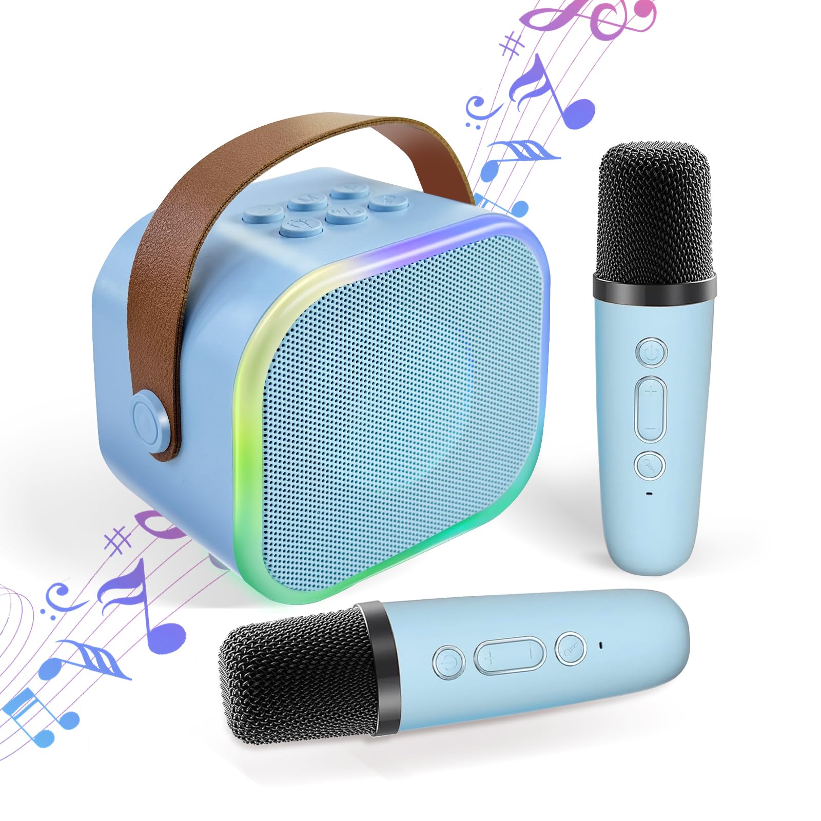 Amazon.co.jp: HolyCrab カラオケセット Bluetoothマイク 2本 Mini