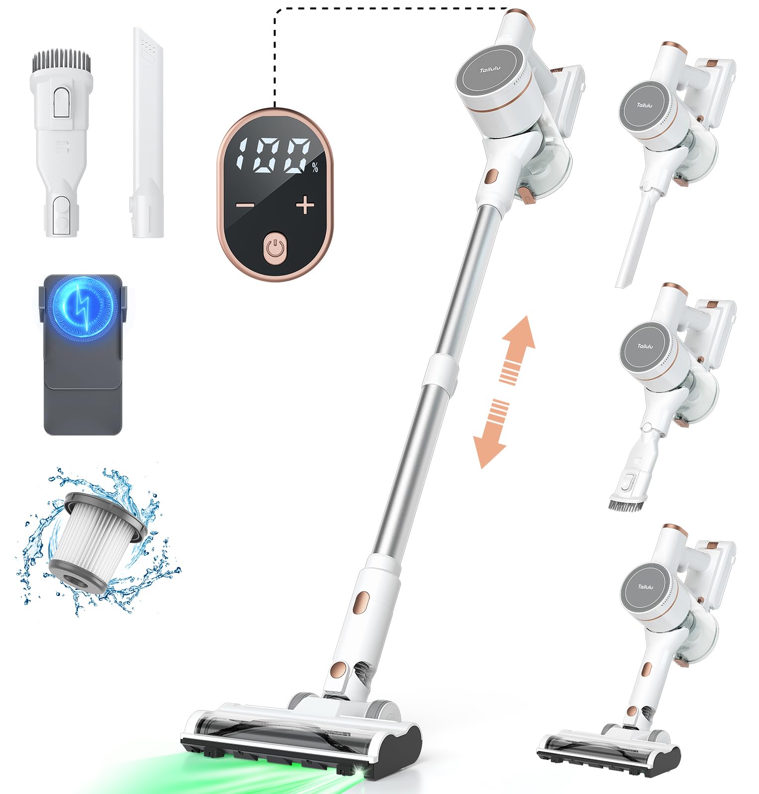 Amazon | 掃除機 コードレス 【2025革新版!業界初グリーンLEDライト