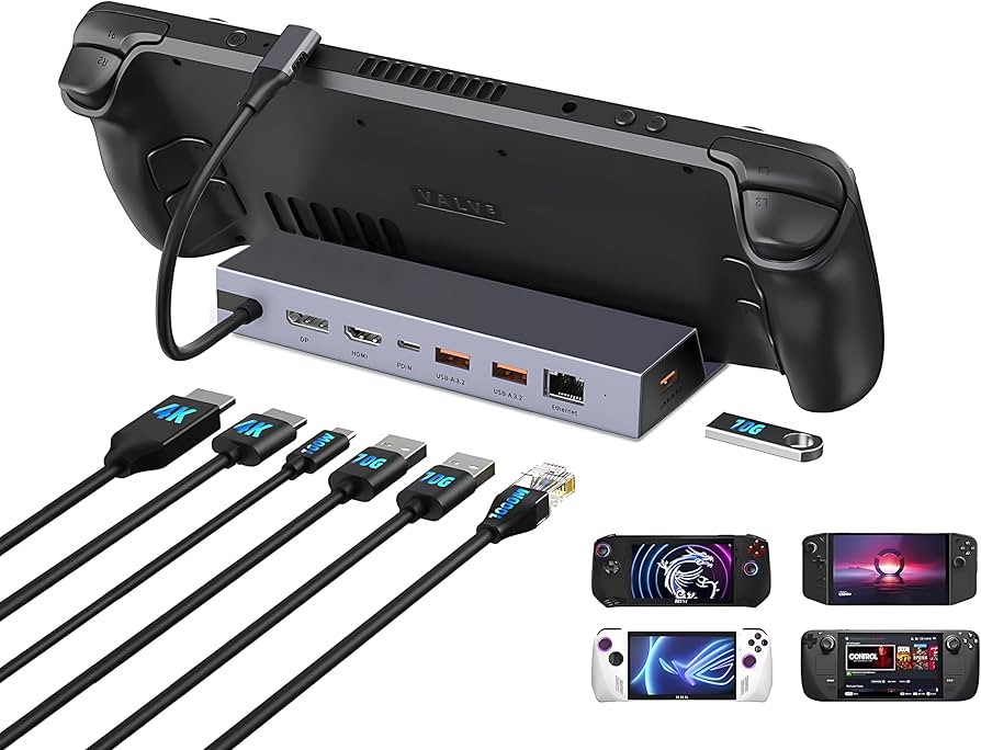 Amazon.co.jp: Steam Deck Dock 4K 60Hz 6-in-1 ドッキング