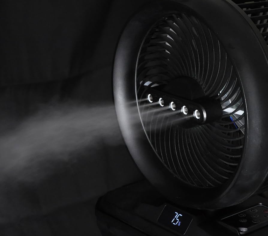 Amazon.co.jp: AirRevolution ミストファン 充電式 扇風機 屋外 首振り