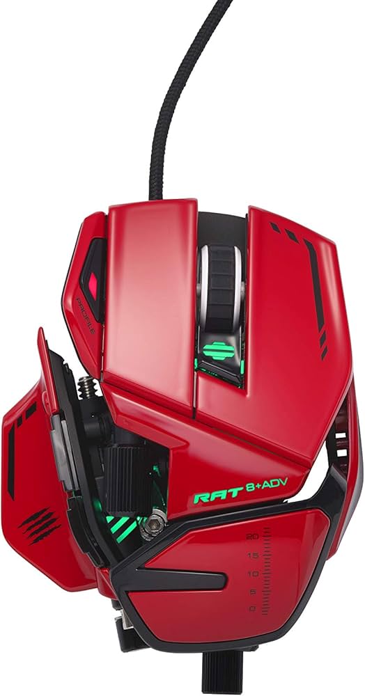 Amazon | MAD CATZ R.A.T. 8+ ADV ゲーミングマウス (USB/レッド