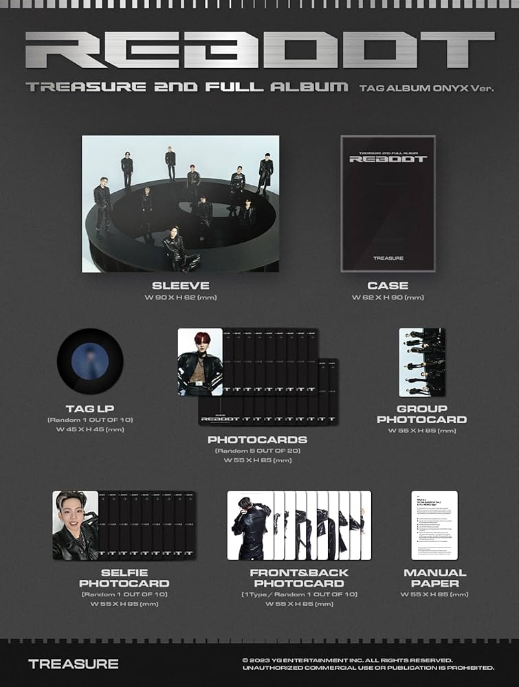 Amazon.co.jp: TREASURE 2ND FULL ALBUM [REBOOT] YG TAG ALBUM(韓国盤
