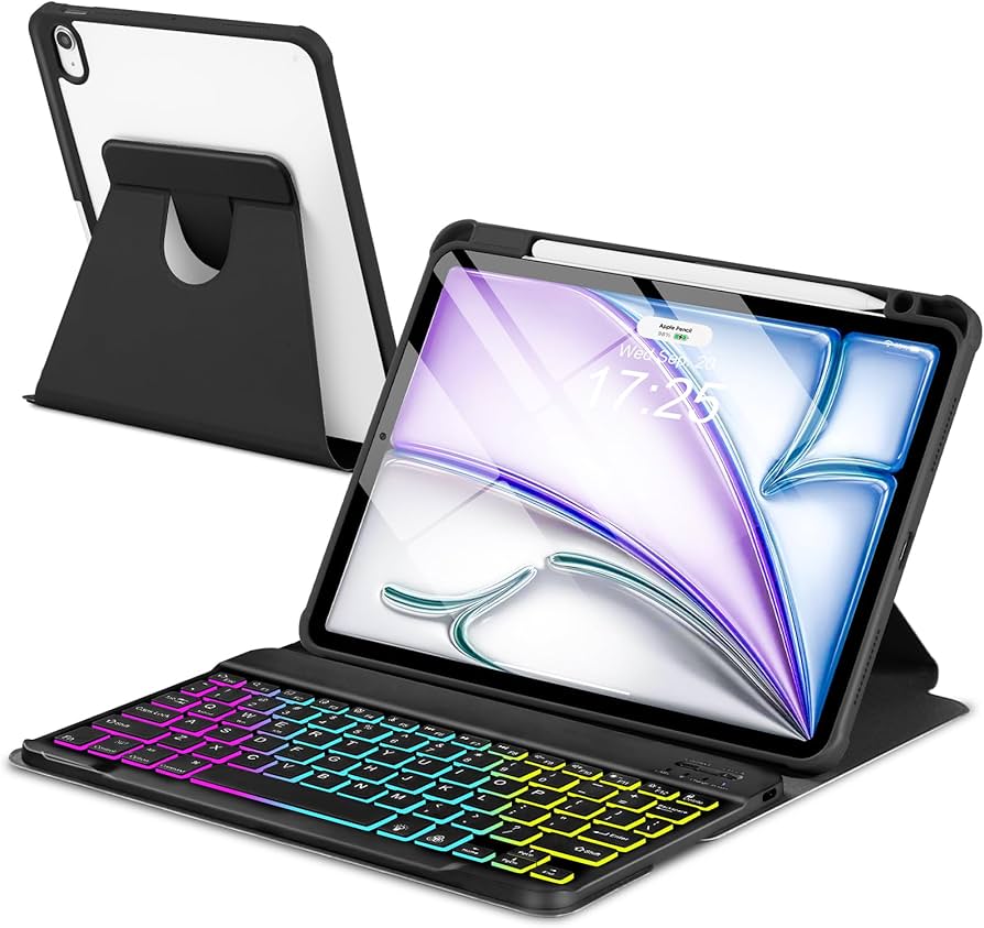 Amazon.com: EAMPANG Case with Keyboard for iPad Air 11 inch M3 M2