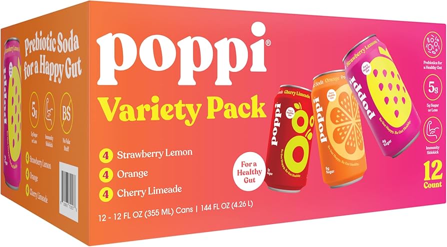 Amazon.com : Poppi Variety Pack, 12 oz, 12-count : Grocery