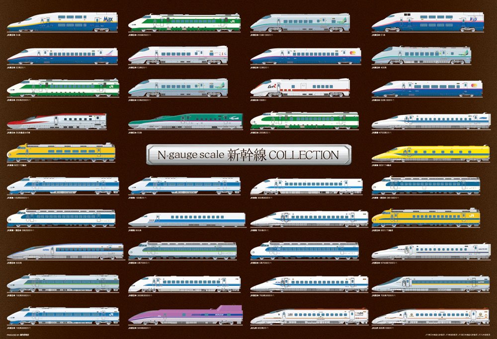 Amazon.co.jp: 1000ピース ジグソーパズル Nゲージスケール 新幹線