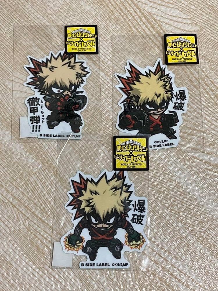 Amazon.co.jp: B-SIDE LABEL ヒロアカ 爆豪勝己 ステッカー : 文房具