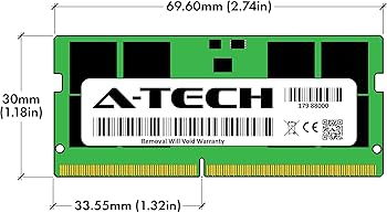 A-Tech 32GB Kit (2x16GB) DDR5 4800MHz PC5-38400 CL40 SODIMM 1.1V