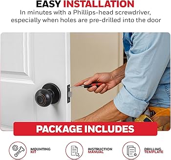 Honeywell Safes & Door Locks - Classic Passage Door Knob Interior