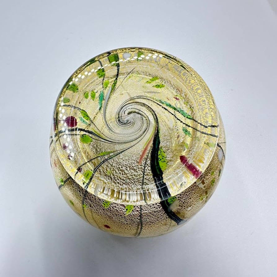 Amazon.co.jp: 現代の名工/人間国宝 ガラス工芸家 黒木国昭作 コップ