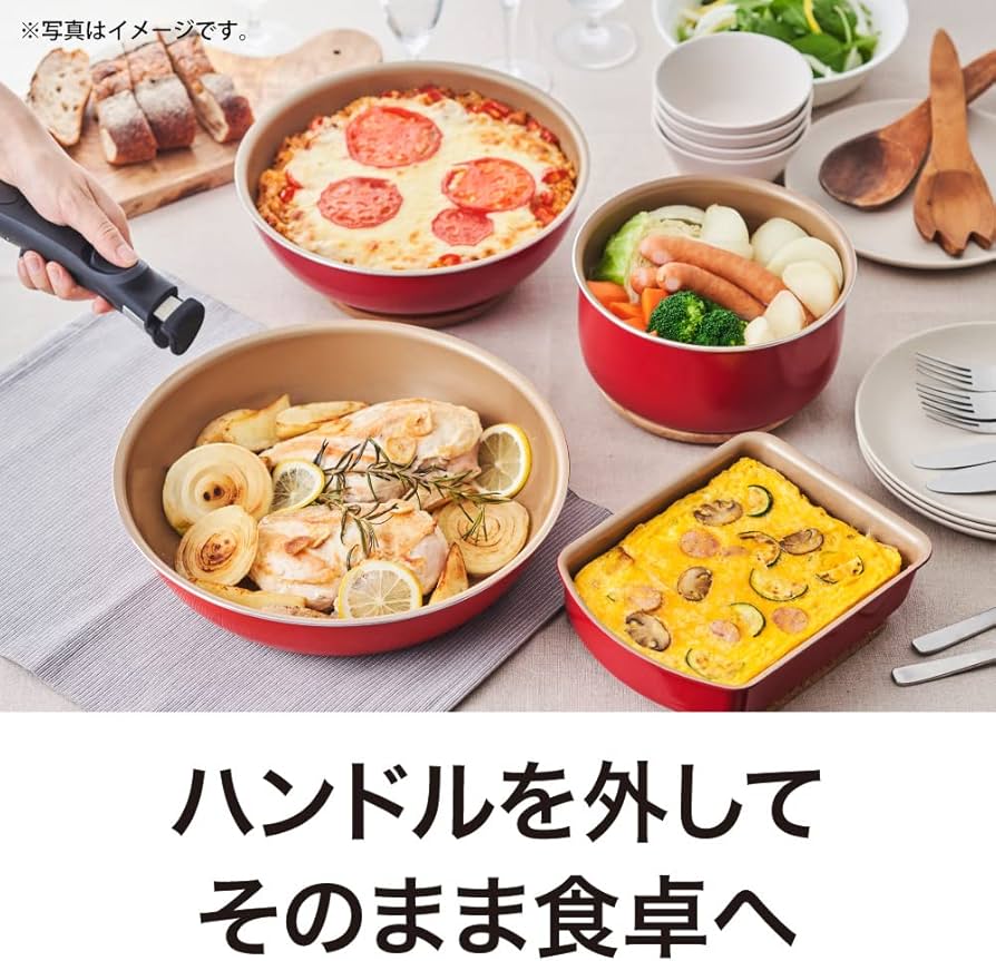 Amazon.co.jp: エバークック フライパンセット 9点セット 着脱式 IH