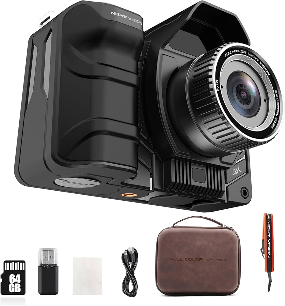 Amazon | 暗視鏡 5K フルカラー ナイトビジョンカメラ 暗視カメラ 10倍