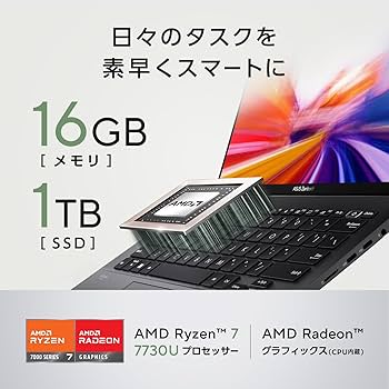 Amazon.co.jp: ASUS ノートパソコン Zenbook 14 UM3402YA 14型 AMD