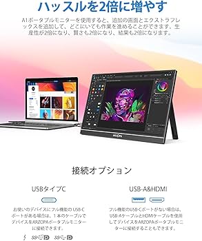 Amazon.co.jp: ARZOPA 15.6インチ モバイルモニター ポータブル