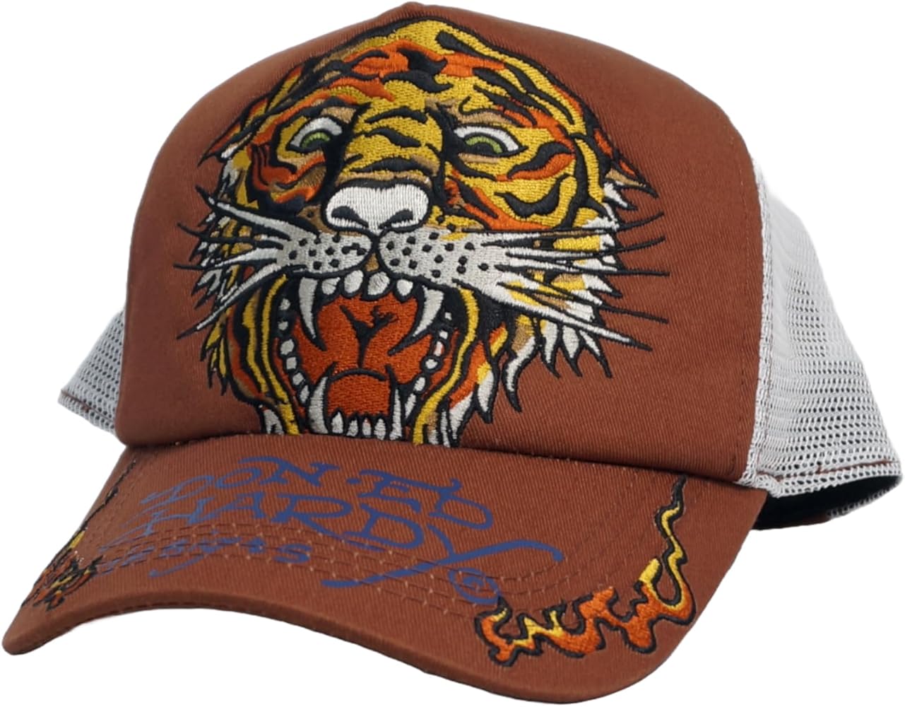 Amazon | [Ed Hardy] エド・ハーディー タイガー刺繍 メッシュキャップ