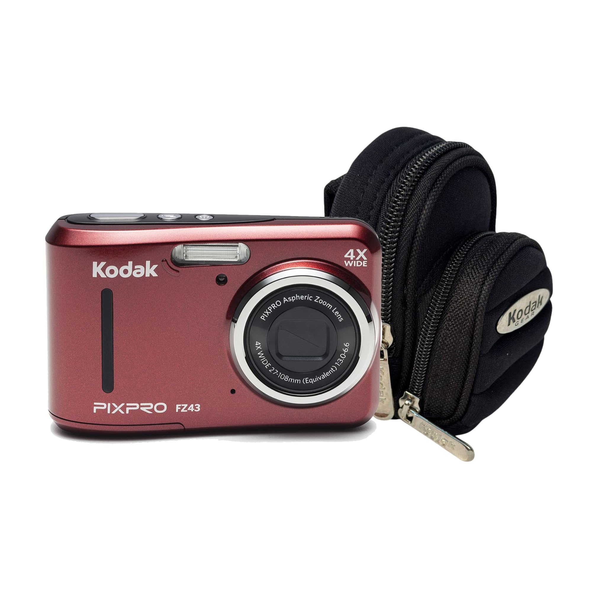 Amazon.com : KODAK PIXPRO FZ43 16 MP Digital Camera (Red) Bundle
