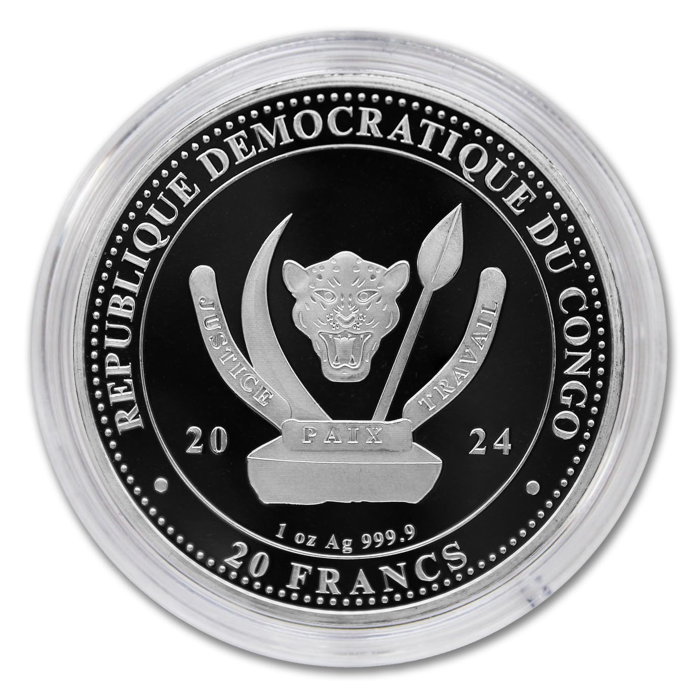 2024 1 oz Congo Silver Prehistoric Life Series - Triceratops Coin