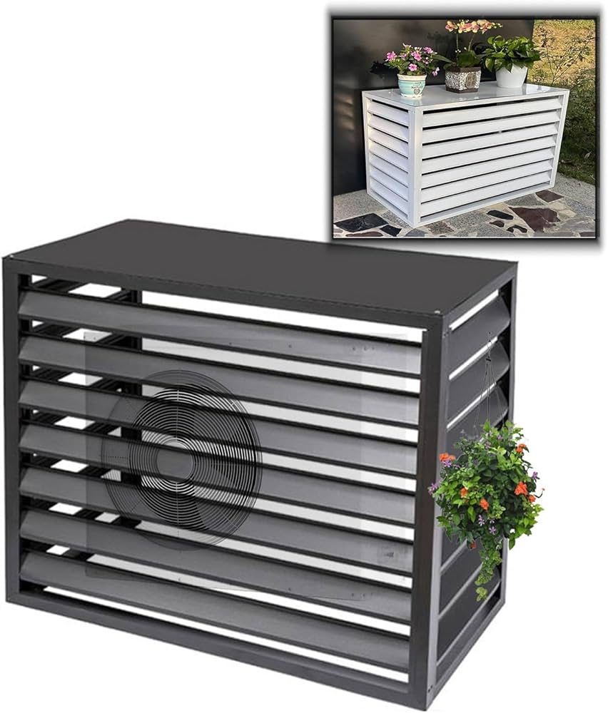 Amazon.co.jp: 室外機エアコンカバー、盗難防止柵スクリーン、頑丈な