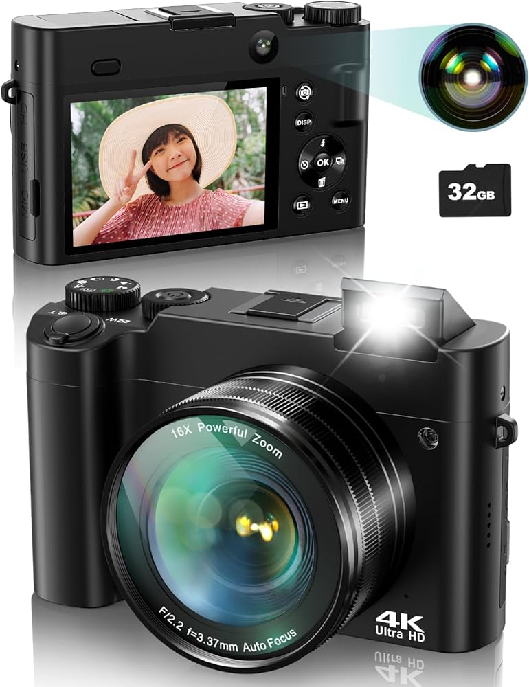 Amazon | 4K デジカメ デジタルカメラ 6400万画素 4K解像度 オート