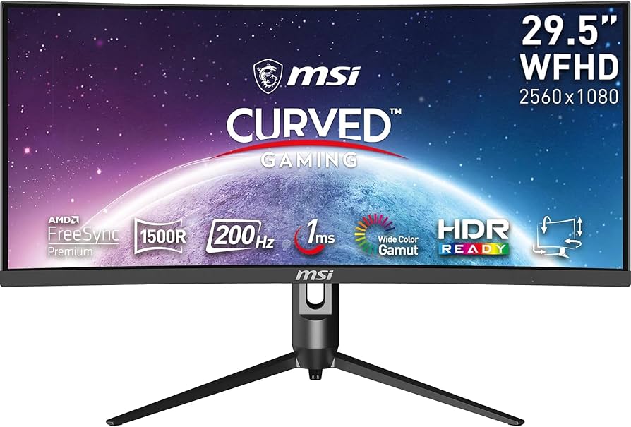 MSI Optix MAG301CR2 29.5 Inch WFHD Curved Gaming Monitor - 1500R