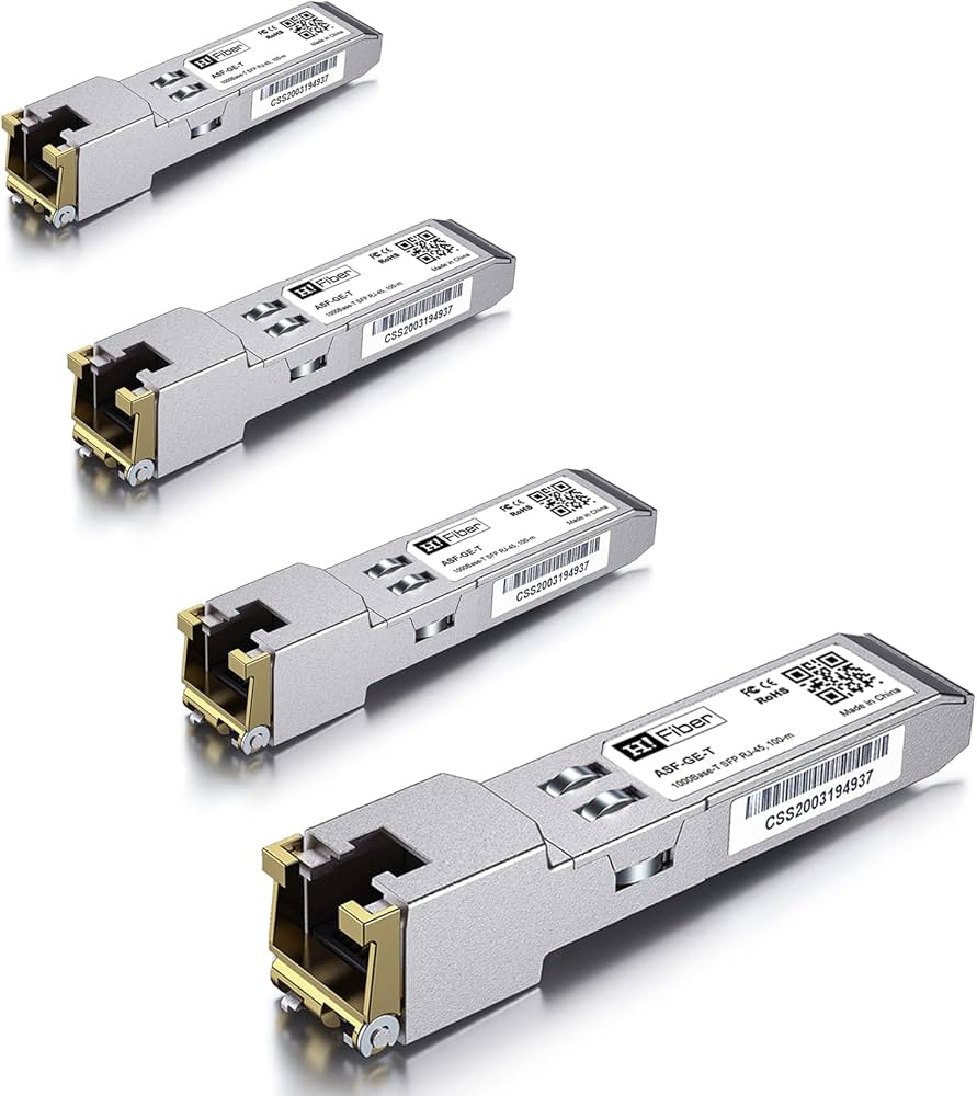 Amazon.com: H!Fiber 4 Pack 1G SFP to RJ45 Module, 1000Base-T
