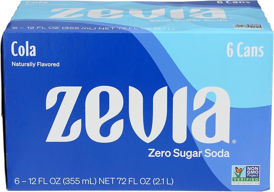 Amazon.com : Zevia Zero Calorie Soda Cola, 12 Oz Pack of 6 : Soda