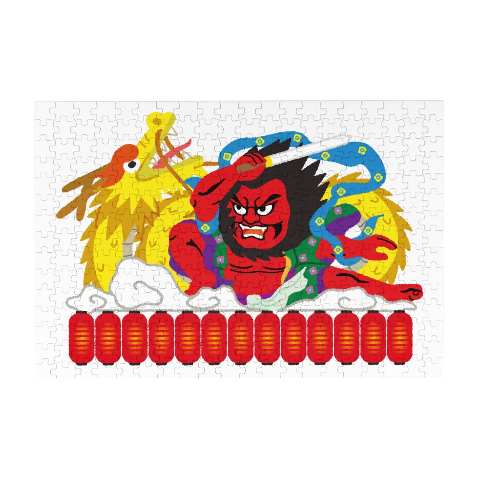 Amazon.co.jp: ジグソーパズル 青森県ねぶた祭り 青森提灯 神霊 龍