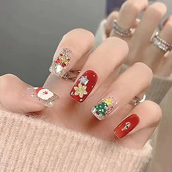 Amazon.co.jp: VTEERY(みさ) クリスマス ネイルパーツ 28個セット 3D