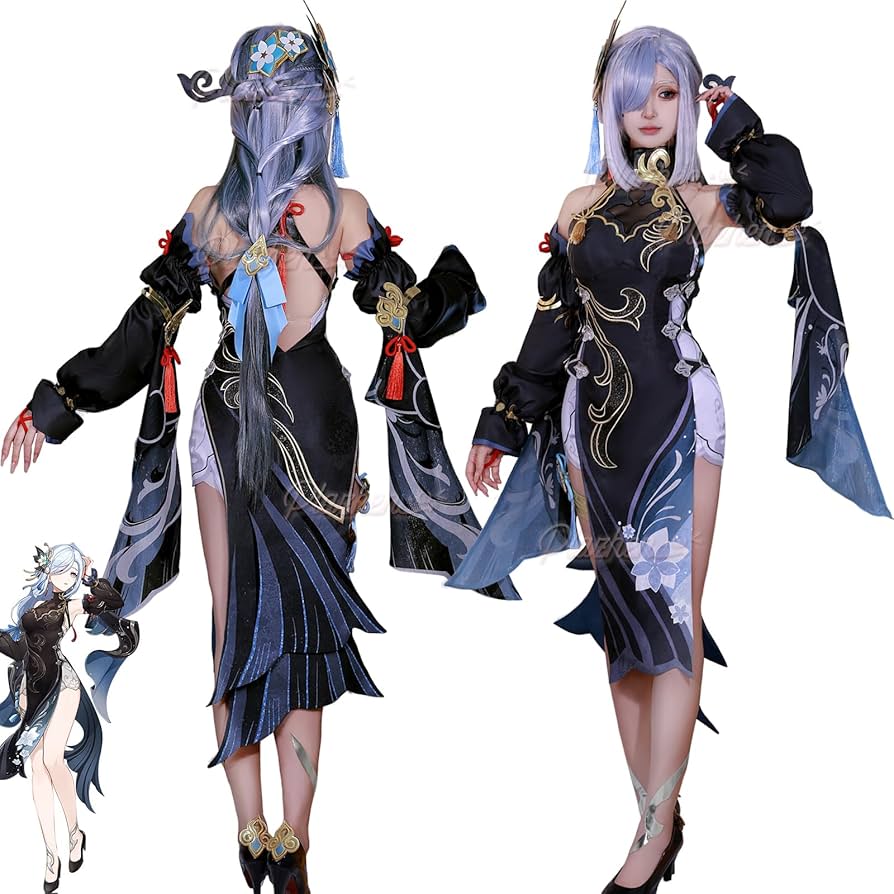 Amazon.co.jp: 原神 コスプレ 申鶴 新コスチューム 冷花幽露 フル