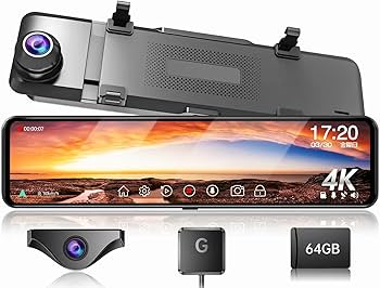 Amazon | JADO ドライブレコーダー ミラー型 4K 高画质【最新 自在拡大