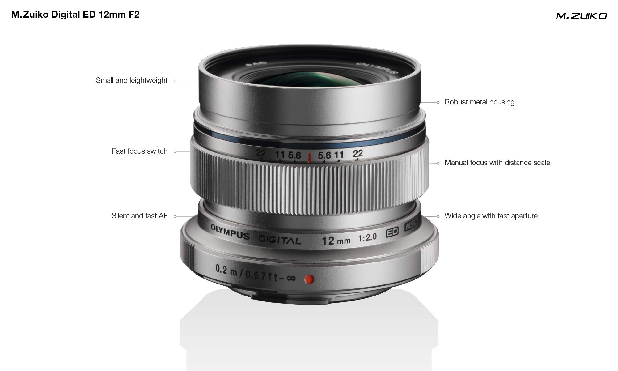Amazon.com : Olympus M. Zuiko Digital ED 12mm f/2.0 Lens for Micro