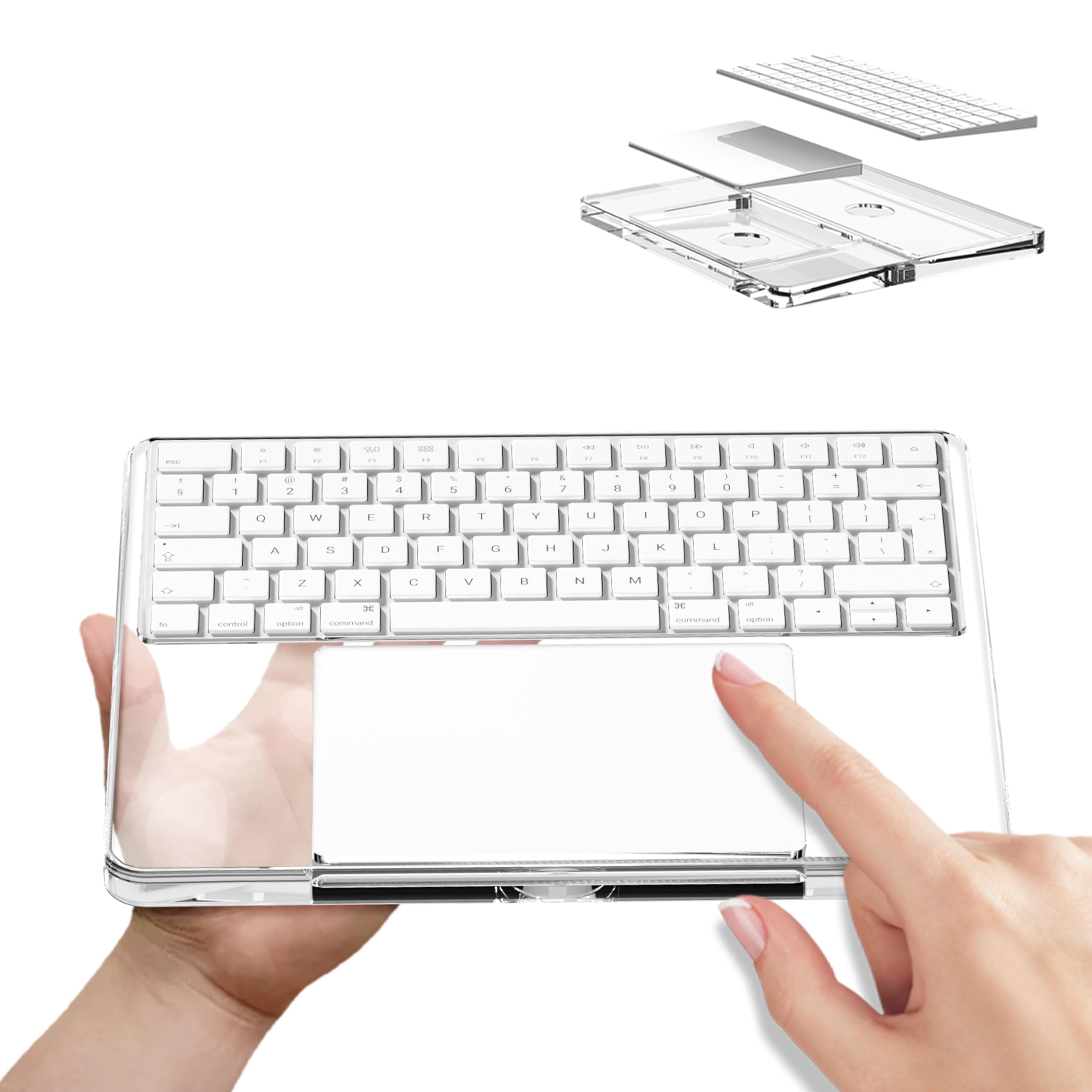 Amazon.com: Transparent Acrylic Keyboard Stand and touchpad Tray